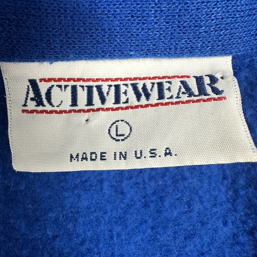 Vintage Activewear Track Sweat Suit Set of 2 Size L Royal Blue Retro Made USA - Picture 2 of 16